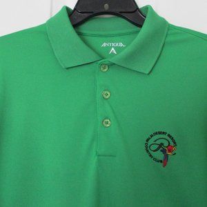 Antigua Mens S/S Palm Desert Resort C.C. Kelly Green Golf Polo Shirt NWOT -Large